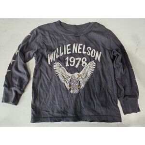 Rowdy Sprout size 12-18 month Willie Nelson 1978 Ribbed Long Sleeve Graphic Tee